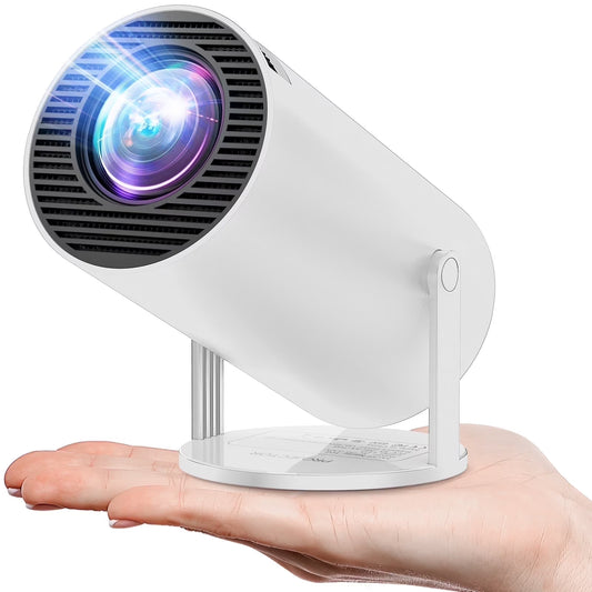 Luxurygoodspro Mini Projector – 290 ANSI, 4K Decoding, WiFi 6, Bluetooth 5.4, Android 11, Auto Keystone, 180° Rotation