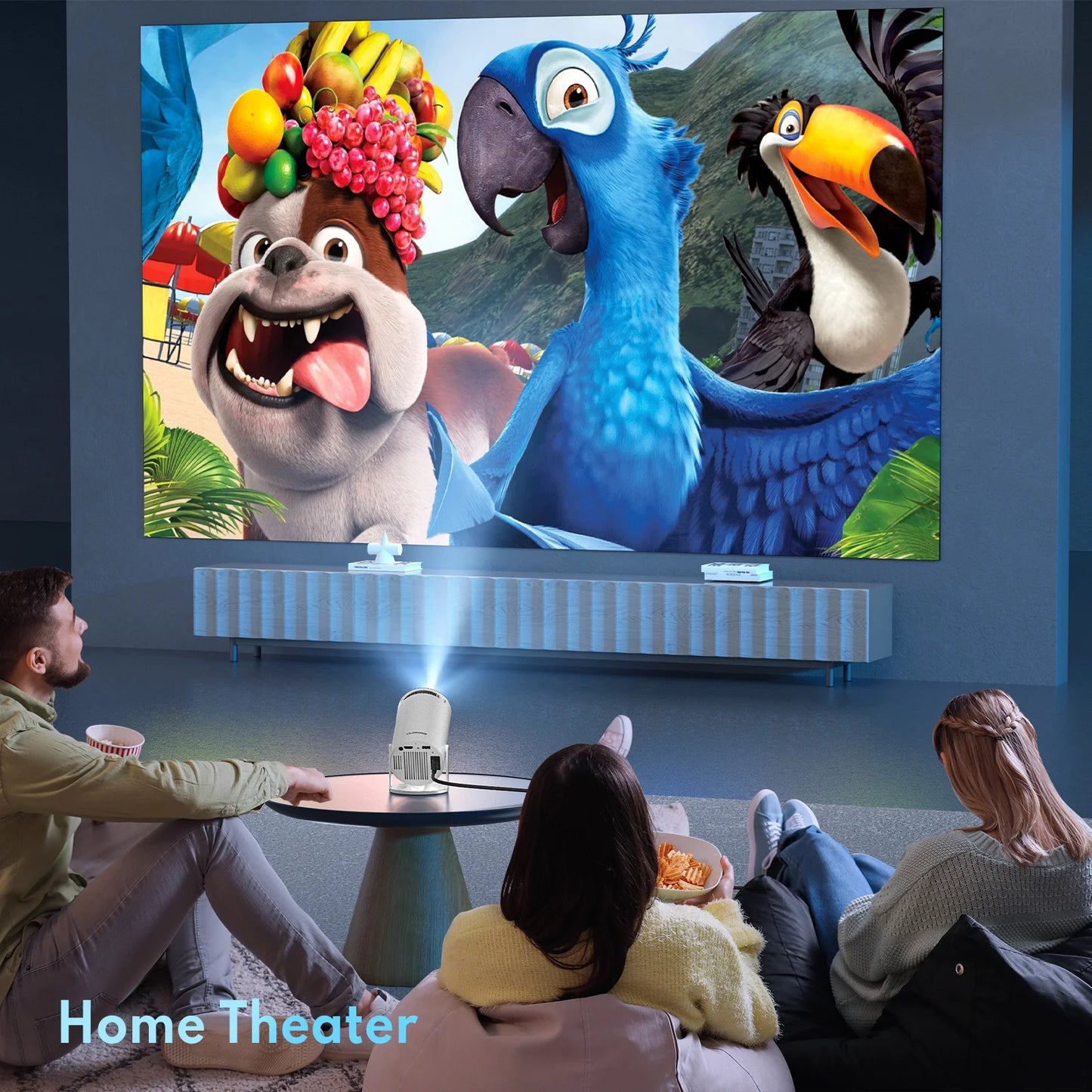 Luxurygoodspro Mini Projector – 290 ANSI, 4K Decoding, WiFi 6, Bluetooth 5.4, Android 11, Auto Keystone, 180° Rotation
