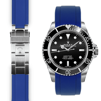 Curved End Rubber Strap for Rolex Submariner No-Date Deployant