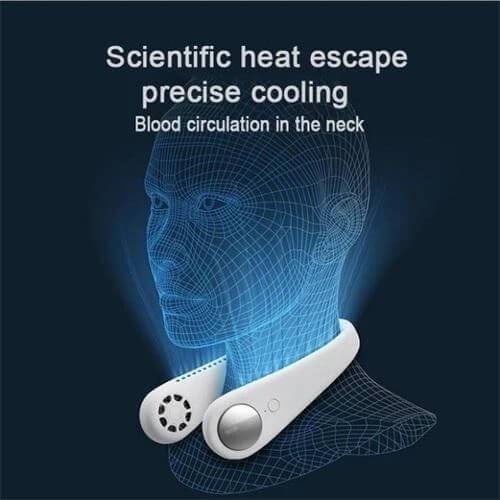 Portable Neck Fans 360° Cooling Neck Band Battery Operated Fans