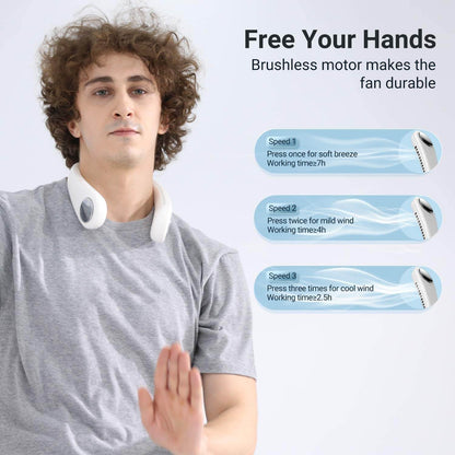 Portable Neck Fans 360° Cooling Neck Band Battery Operated Fans