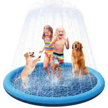 Dog Splash Sprinkler Pad/ Blue